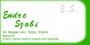 endre szobi business card